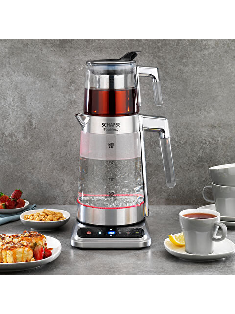 SCHAFER TeaNest Dijital Cam Çay Makinesi-Inox - S000505791-18105
