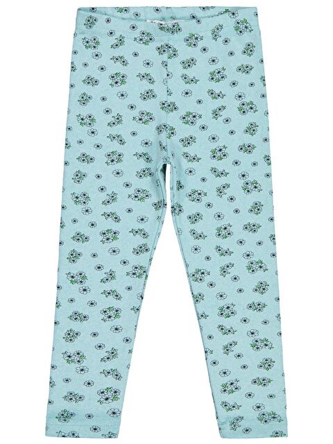 Civil Girls Çıtır Çiçek Desenli 6-9 Yaş Tayt - Yeşil 9-10 Yaş - S000469339-14939