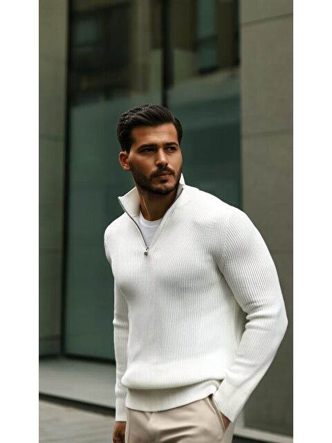 Jane's Erkek Balıkçı Zip Yaka Uzun Kollu Triko