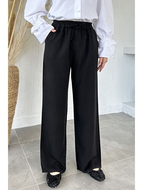 Julude Bel Lastikli Kumaş Tesettür Pantolon