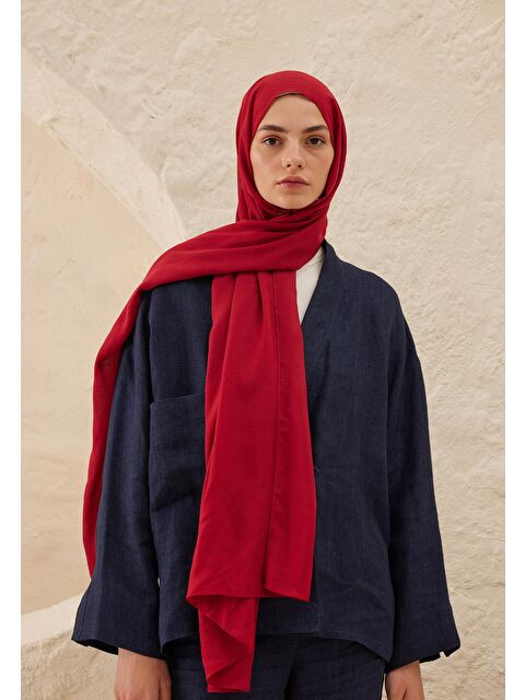 Fresh Scarfs Rami Viskon Şal Vişne - S000420268-877