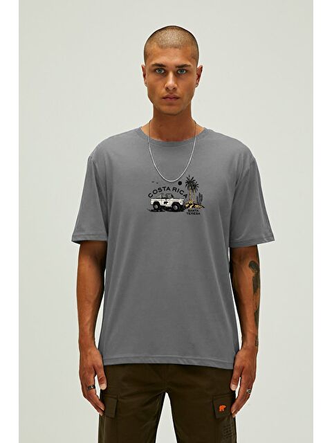 Bad Bear Costarıca Asfalt Erkek Baskılı Tişört