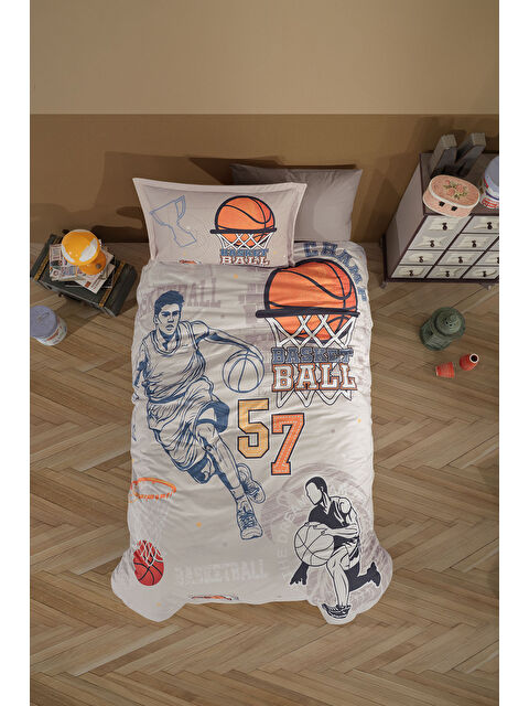 Clasy %100 Pamuk Nevresim Takımı Tek Kişilik Basketball - S000484833-19928