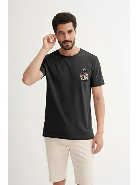 Bad Bear Hurt Siyah Erkek Baskılı Tişört