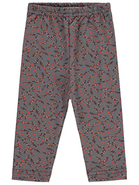 Civil Baby Çiçek Baskılı 6-18 Ay Tayt - Gri 12-18 Ay - S000526720-20600