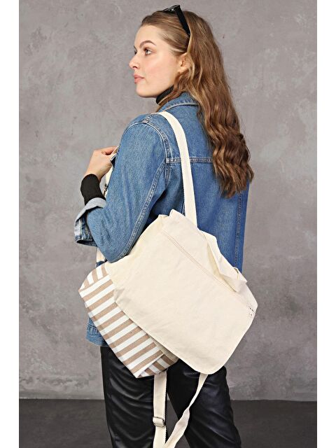 Bagg Dokuma Kumaş Parçalı Sırt Çantası - S000152955-19966