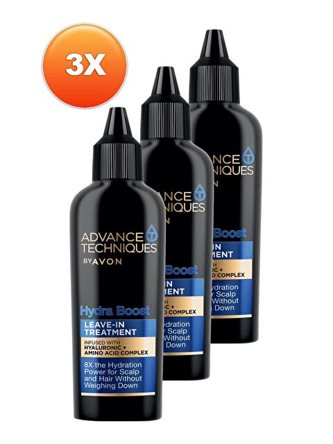 AVON Advance Techniques Hydra Boost Nemlendirici Durulanmayan Saç Bakım Kremi 50 Ml. Üçlü Set - S000192551-10231
