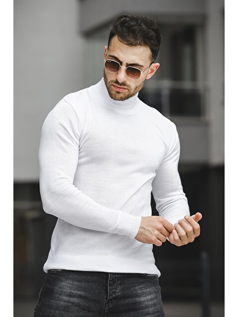 Oksit Pamuk Slim Fit Erkek Yarım Balıkçı Kazak - S000126117-20063