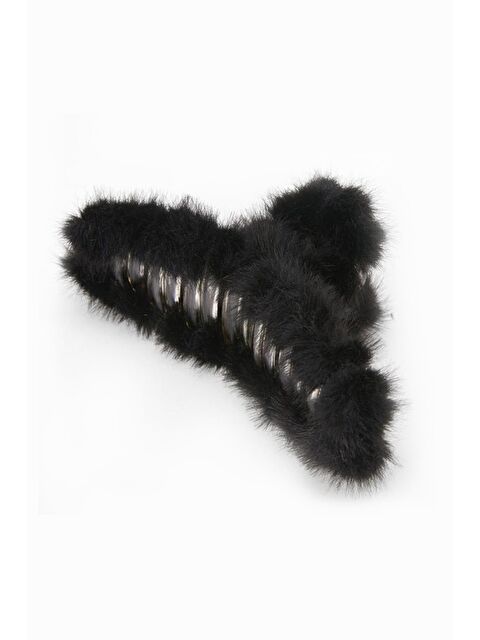 New Obsessions Kürklü Soft Peluş Büyük Mandal Toka - S000123524-19351