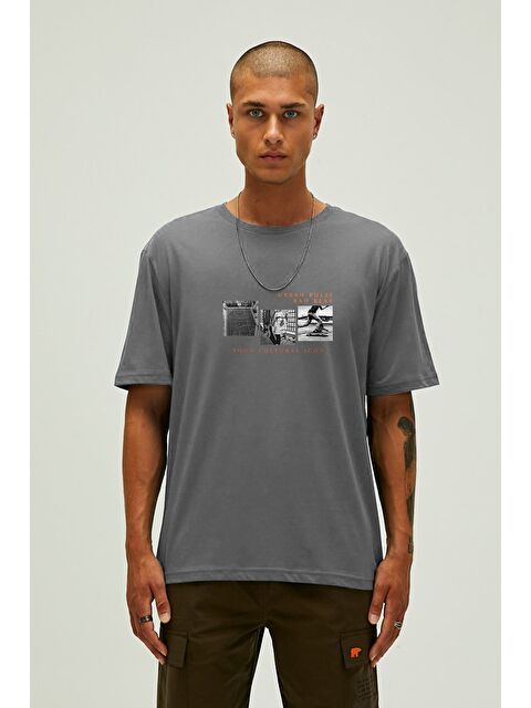 Bad Bear Culture Icon Asfalt Erkek Baskılı Tişört