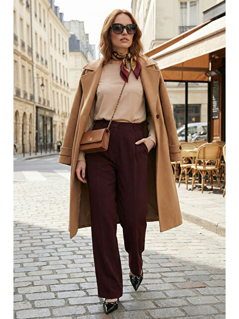 Lela Regular Fit Yüksek Bel Düz Paça Kadın Pantolon 6923873 - S000510270-20036