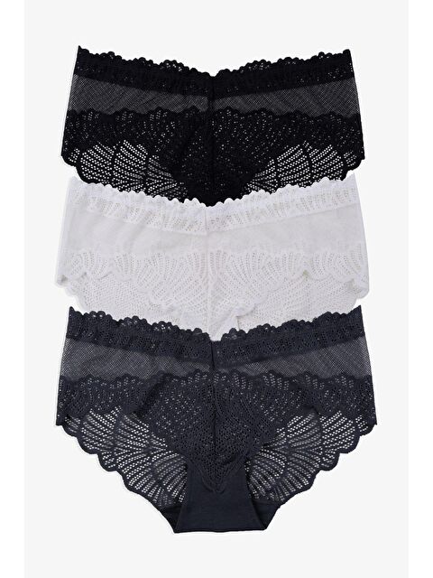 Koza İç Giyim Kadın 3'lü Dantelli Külot - S000251264-37424