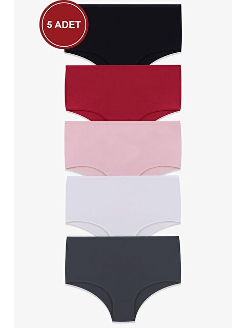 Koza İç Giyim Kadın 5'li Elastanlı Curve Büyük Beden Ekstra Yüksek Bel Külot - S000251265-4305