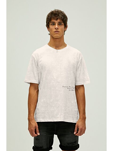 Bad Bear Made For Beyaz Erkek Baskılı Tişört