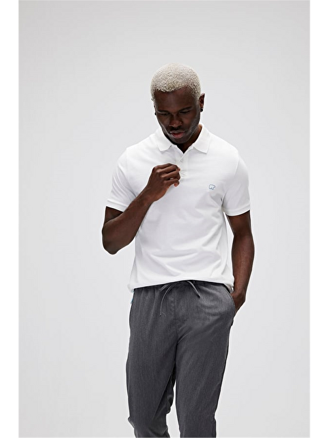 Bad Bear Rixon Beyaz Polo Yaka Erkek Tişört