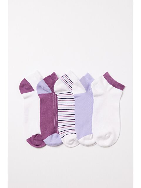 Katia And Bony 5'li Paket Kadın Step Çorap LİLA RENKLİ - S000133565-17878