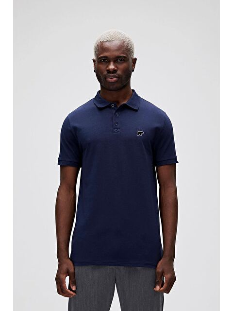 Bad Bear Gabriel Lacivert Polo Yaka Erkek Tişört