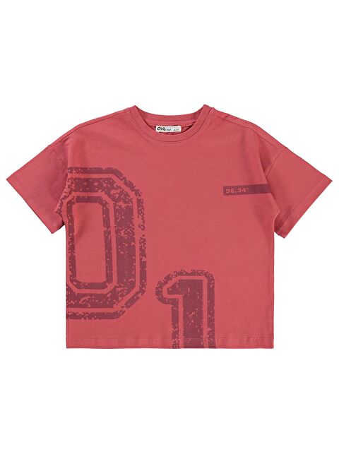 Civil Boys Erkek Çocuk Tişört 6-9 Yaş Tişört Mercan