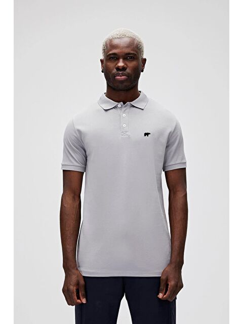 Bad Bear Gabriel Beyaz Duman Polo Yaka Erkek Tişört