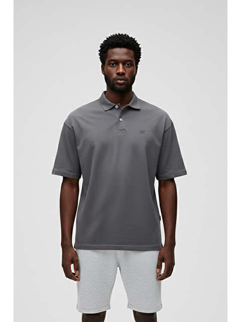 Bad Bear City Walker Asfalt Polo Yaka Erkek Tişört