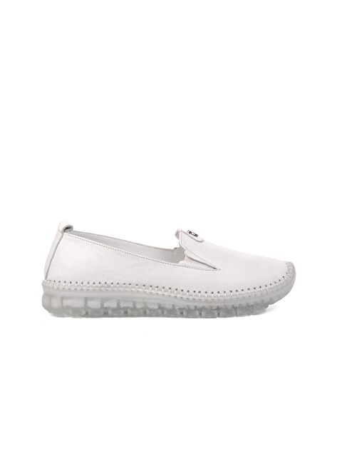 Voyager Beyaz Hakiki Deri Kadın Ayakkabı 9059 - S000065136-20063