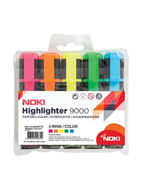 Noki Fosforlu Kalem 5 Renk Set (9005PVC) - S000139632-27074