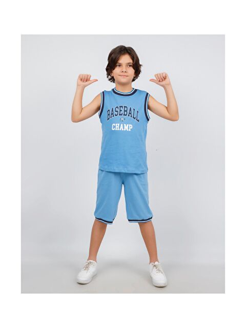 Mr Tuffy Erkek Çocuk Kolsuz Baseball Baskılı Basic Kaprili Takım 6-9 Yaş - S000163371-17234