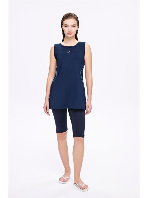 Haşema Lacivert 4 Parça Yarı Kapalı Mayo Takımı 5025 - S000387311-21164