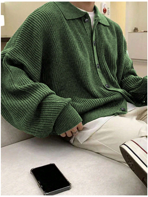 Tarz Cool Düğme Detaylı Regular Fit Hırka - S000150021-18547