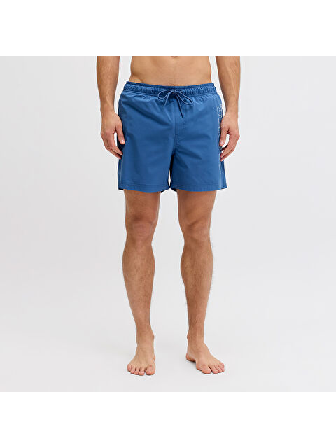 Jack & Jones Maui Wave Logo Regular Erkek Mavi Mayo