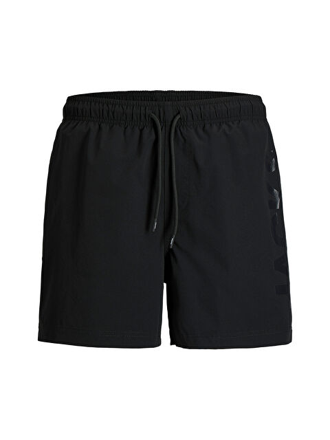 Jack & Jones Maui Wave Logo Regular Erkek Siyah Mayo