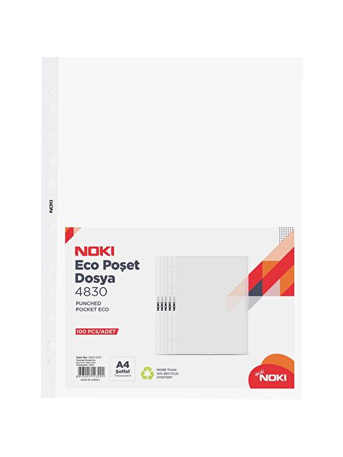 Noki Poşet Dosya Eco A4 100 lü Paket - S000139634-26865