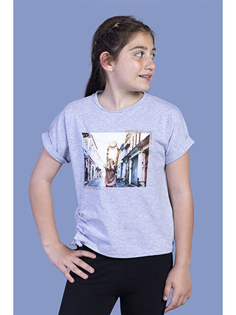 Toontoykids Kız Çocuk Dijital Baskılı Tişört