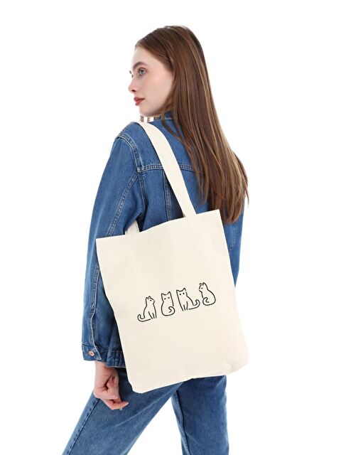 Bagg Kanvas Minik Kediler Bez Çanta C0570 - S000152971-19966