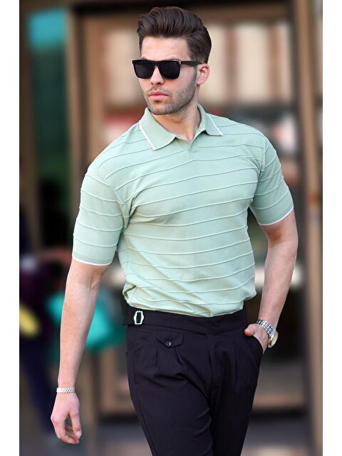 Madmext Mint Yeşili Polo Yaka Erkek Tişört 6894 - S000209370-17259