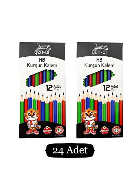 Gen-Of HB Köşeli Kurşun Kalem (GEN-6000) 24 Adet - S000227620-27074