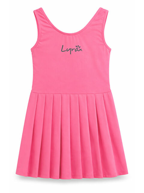 Haliç Mayo Sıfır Kollu Elbise Mayo Kız Çocuk Yüzücü Mayo 26310 Şeker Pembe