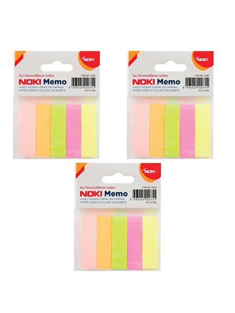 Noki Memo Kağıt Film İndeks 5 Renk 100 Yaprak(12060) 3 Adet - S000139636-27074