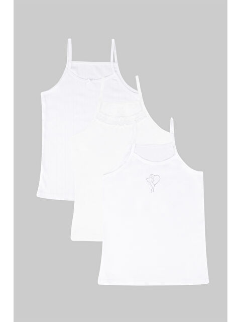 Domikids Kız Çocuk Pamuklu Atlet 3'lü Paket - S000203340-37570