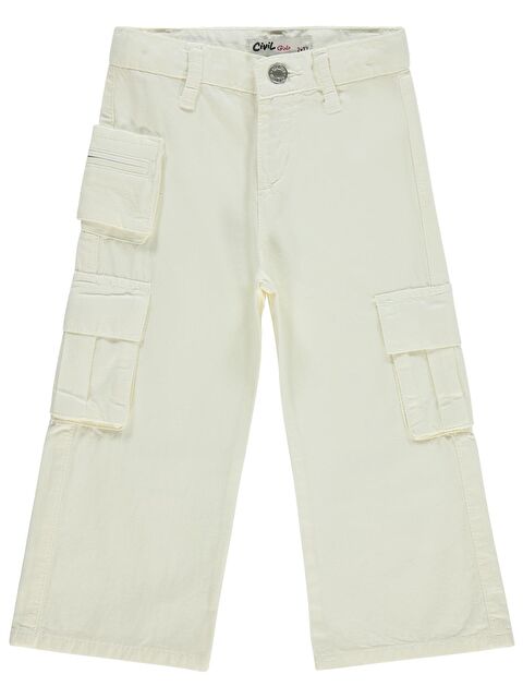 Civil Girls Kız Çocuk Pantolon 2-5 Yaş Kırık Beyaz - S000199245-10584