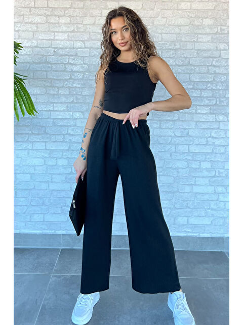 Gülseli Fitilli Bol Paça Pantolon - S000299137-19351