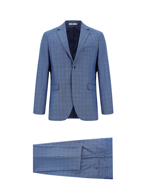 Kiğılı Regular Fit Klasik Ekose Takım Elbise