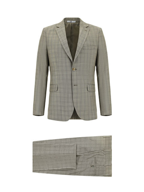 Kiğılı Regular Fit Klasik Ekose Takım Elbise