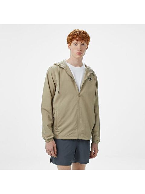 Under Armour Rival Woven Erkek Bej Kapüşonlu Ceket - S000522330-19928