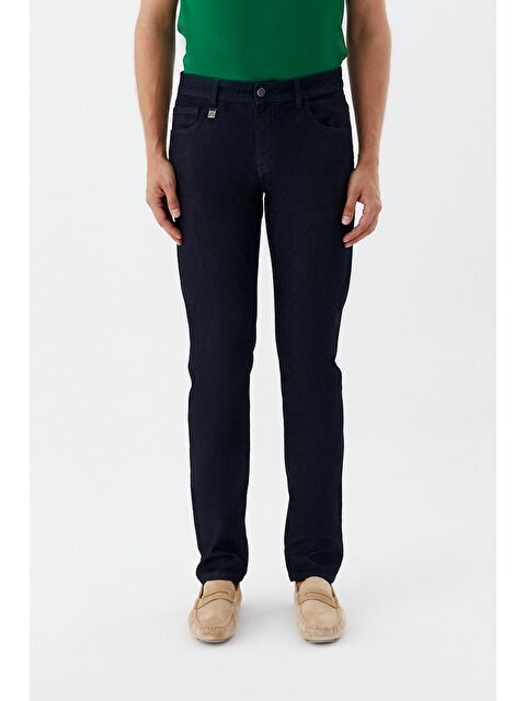 Sabri Özel Erkek Lacivert Beş Cep Denim Pantolon – Standart Bel - S000525705-21164