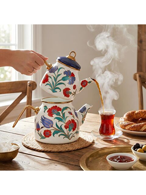 Serenk Emaye Çaydanlık - S000513099-23173