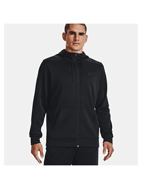 Under Armour Armour Fleece Erkek Siyah Kapüşonlu Ceket - S000522345-19351