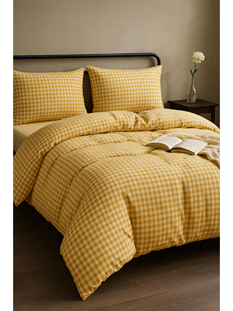 Tabu Home Ranforce Sarı Tek Kişilik Nevresim Seti - S000468329-20072