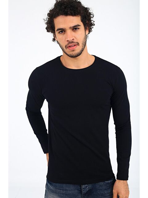 Oksit Mys Lion 4013 Slim Fit Likralı Uzun Kol Basic Tişört - S000125119-19351