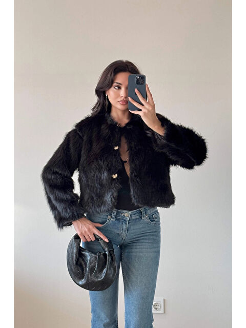 eka Kadın Siyah Astarlı Kürk 0011-1041 - S000447734-19351